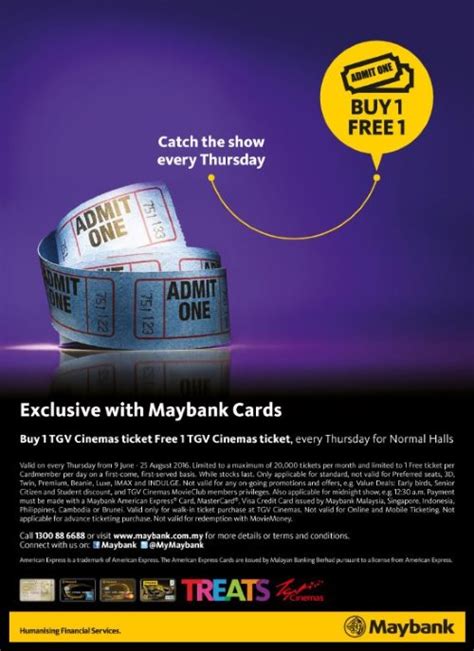 jun9 aug25 tgv cinemas buy 1 free 1 every thursday with maybank cards