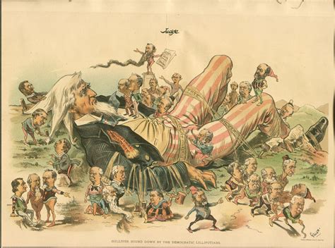 Gulliver Bound Down By The Democratic Lilliputians Kansas Memory Kansas Historical Society