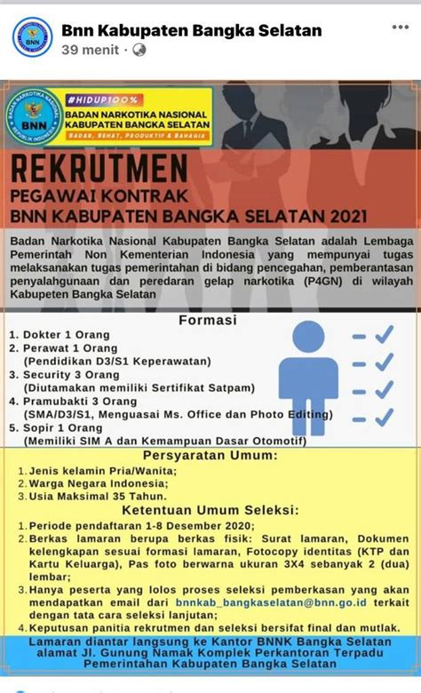 Lowongan kerja (loker) operator produksi awatronics manufacturing. info Loker Pegawai Kontrak di BNN @Bangka Selatan