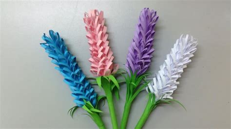 How To Make Lavender Paper Flower Easy Origami Flowers For Beginners