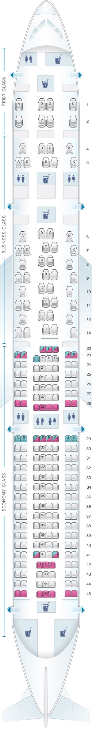 Seat Map Swiss Airbus A330 300