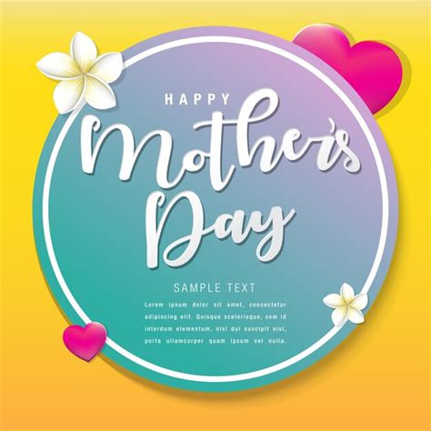 Premium Vector Mothers Day Greeting Card Design Template