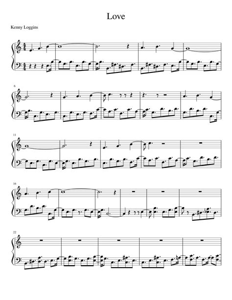 Love Sheet Music For Piano Solo