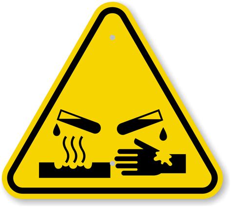 Corrosive Symbol Signs Hazard Sign Symbols