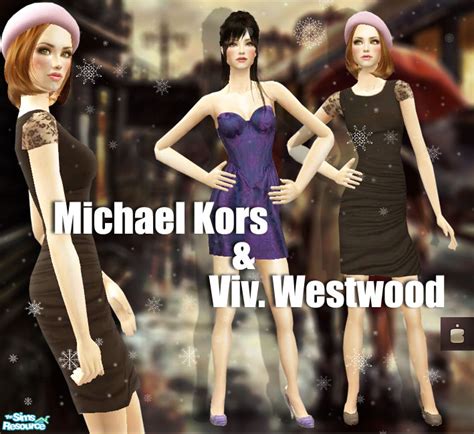 The Sims Resource Michael Kors And Vivienne Westwood Dresses