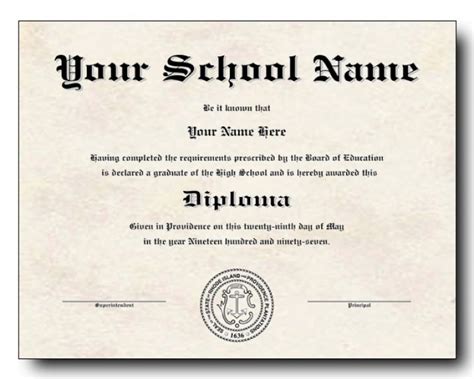 Pick a ged certificate template download that meets your preferences. High School Diploma Template - Printable Certificate ...