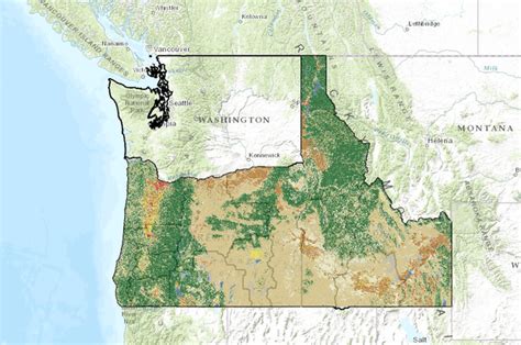 Oregon And Idaho Blm District Boundaries Landcover Type Data Basin