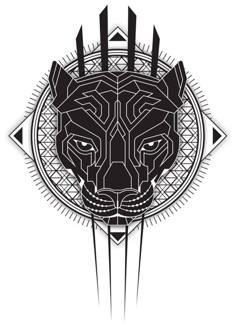 Geometric Black Panther Art Print By Russel Sequeira X Small