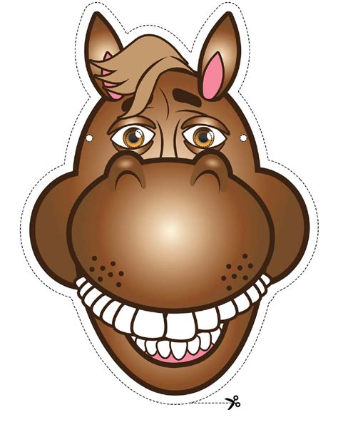Horse Mask Template Happy Download Printable Pdf Templateroller