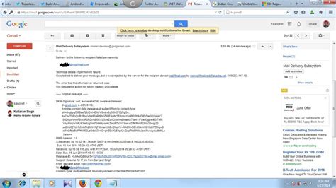 Mail has 225 million users. Resolved Rediffmail — Unable to send email from gmail ...