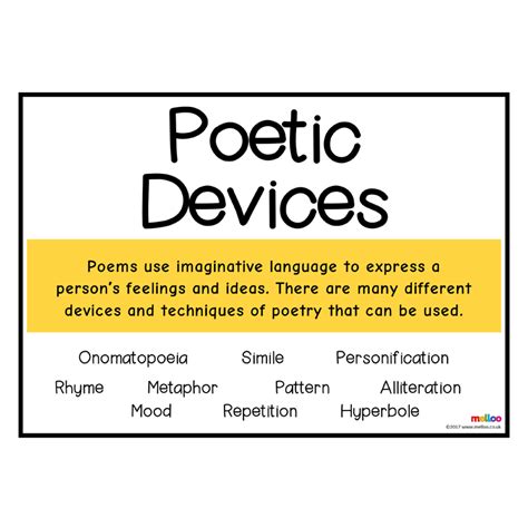 Poetic devices dependent on plans of the words. Poetic Devices | English | KS2