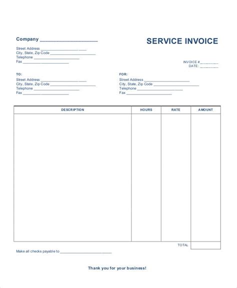 Small Business Invoice Template 8 Free Word Pdf Format Download