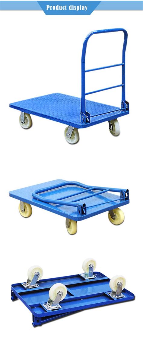Trolleys and hand trucks that are compact, lightweight, and collapsible are essential for smaller work environments. Foldable Trolley Platform Hand Truck With Four Wheel - Buy ...