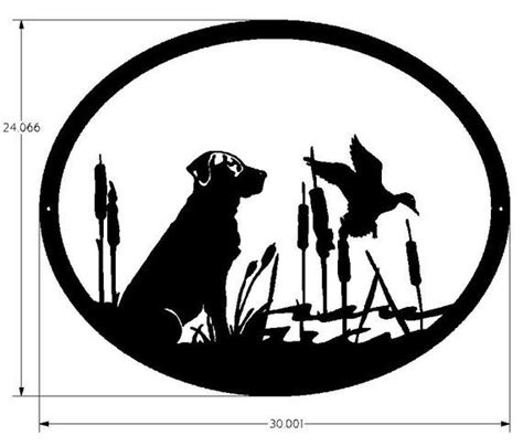 Personalized Large Metal Dog And Duck Hunting Scene Welcome Sign 30