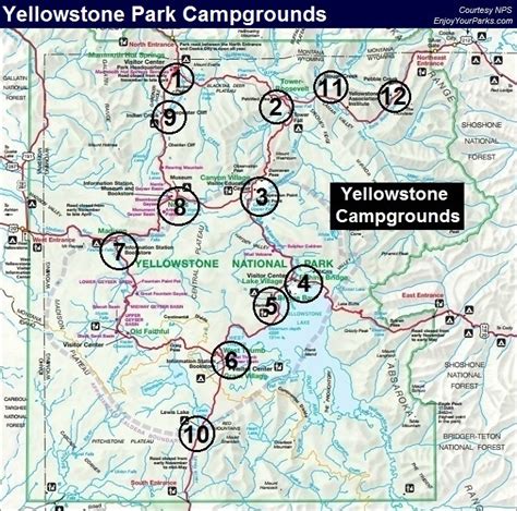 Yellowstone National Park Campgrounds Enjoy Your Parks