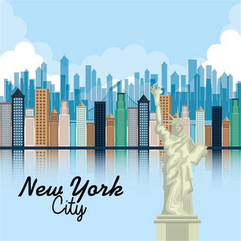 Premium Vector New York City Cityscape Vector Illustration Design