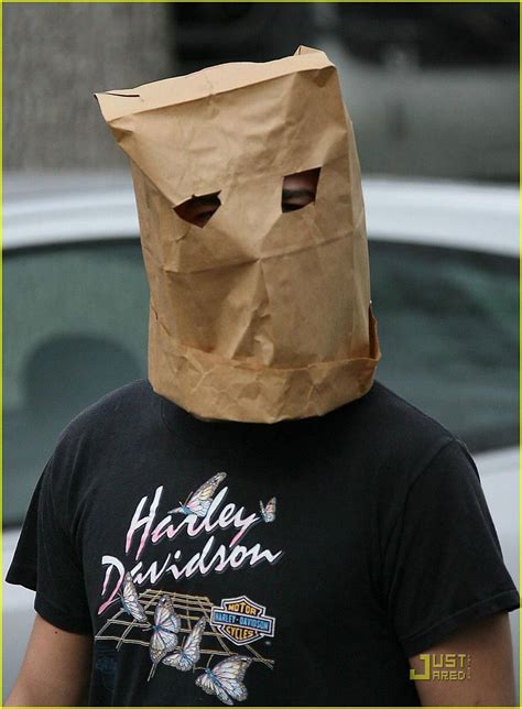 Shia Labeouf Keeps His Face Hidden By Wearing A Paper Bag Over His Head