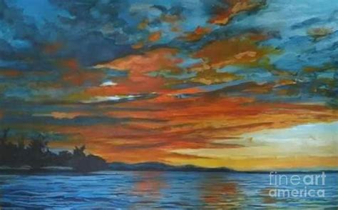 Jamaican Sunset Painting By Winston Pedley Fine Art America