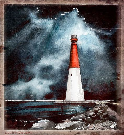 Watercolor Lighthouses For Print On Behance Lighthouse Lighthouse