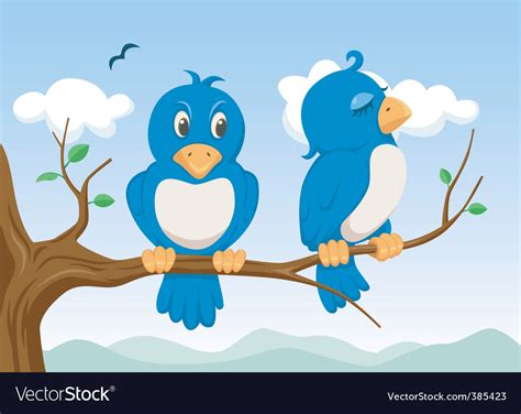 Two Birds Royalty Free Vector Image Vectorstock