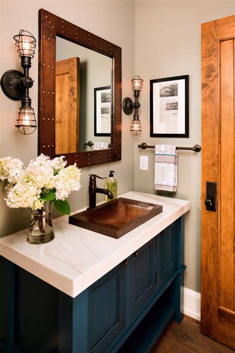 Fabulous Farmhouse Style Powder Rooms Save Space With Cozy Country