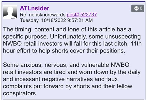 Atlnsider On Twitter I Hope That No Nwbo Long Investor Is Discouraged Distracted Or Confused