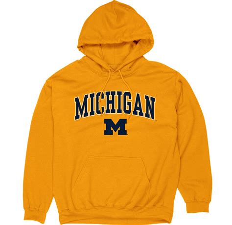 Michigan Wolverines Hoodie Sweatshirt Varsity Maize Apc02845656