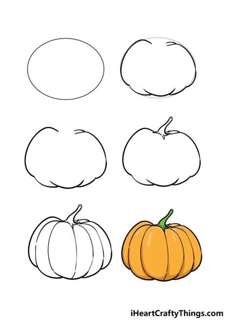 Pumpkin Drawing How To Draw A Pumpkin Step By Step
