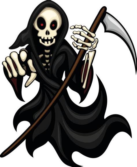 10 Cartoon Of The Grim Reaper Pointing Illustrations Royalty Free