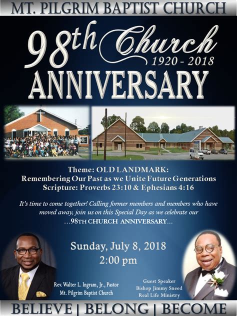 98th Church Anniversary Mount Pilgrim Baptist Church