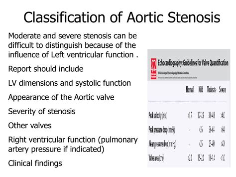 Classification Of Aortic Stenosis