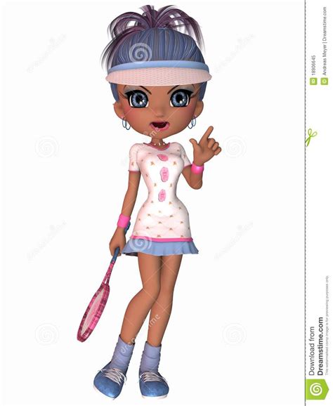 Cute Tennis Player Royalty Free Stock Photo Image 18906645