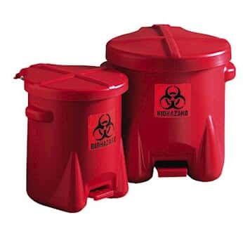 Eagle Bio Biohazardous Plastic Waste Can Foot Operated Gal From