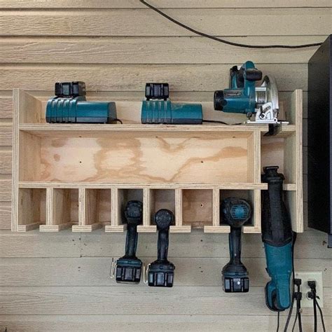 A cordless drill is undeniably handy for many household projects, letting you easily tackle diy tasks on the spot, regardless of whether there's a nearby outlet. Cordless Drill Organizer | Tool storage diy, Garage tool ...