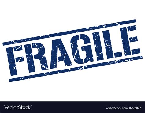 Fragile Stamp Royalty Free Vector Image Vectorstock