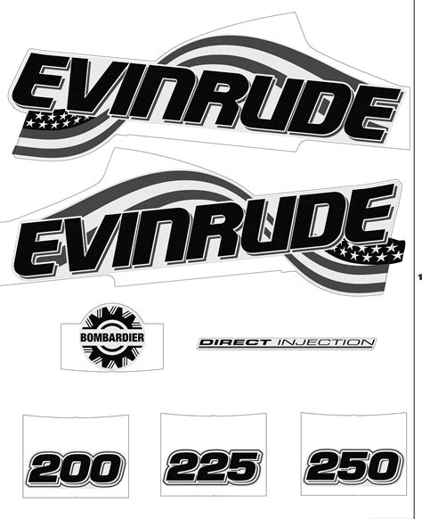 Evinrude Johnson Outboard Decals