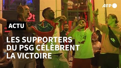 ligue des champions les supporters du psg fêtent leur victoire à lisbonne afp youtube