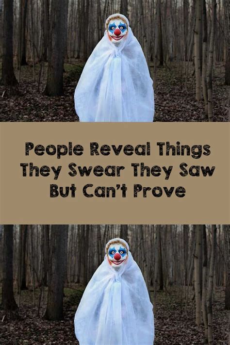 People Reveal Things They Swear They Saw But Can T Prove Artofit