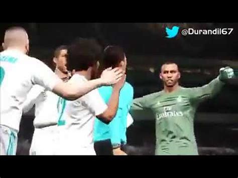 Real Madrid comemora junto com juiz após gol de pênalti contra juventos