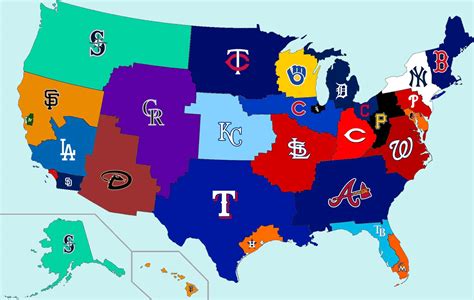 Mlb Teams By State Map