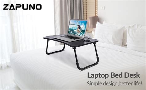 Zapuno Foldable Laptop Bed Table Multi Function Lap Bed