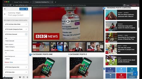 Enternews Pro Widgets And Widgets Area The Best Responsive News And