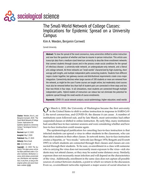 Pdf The Small World Network Of College Classes Implications For