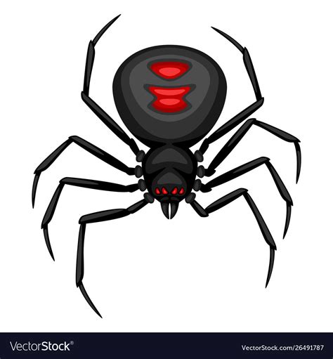 Black Widow Spider Icon Royalty Free Vector Image