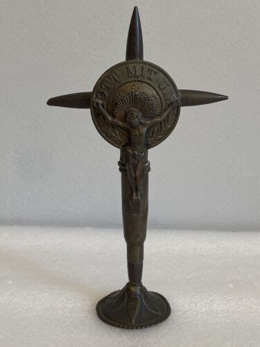 Original Ww1 Trench Art Crucifix Made From Captured German Buckle