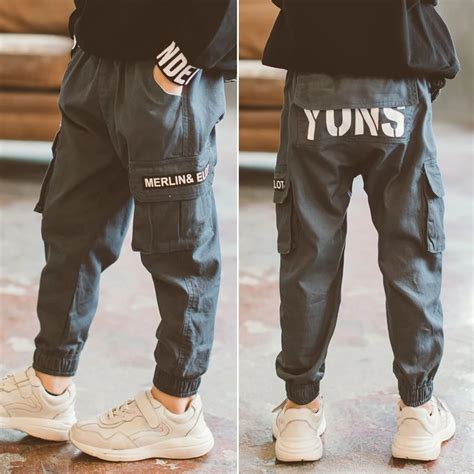 Boys Fashion Design High Quality Cotton Cargo Pants Cotton Cargo