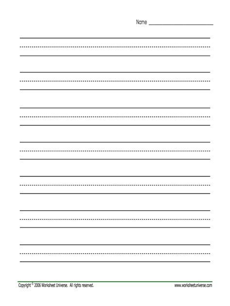 Printable Lined Paper For Kids Custom Writing Paper Choose Form A