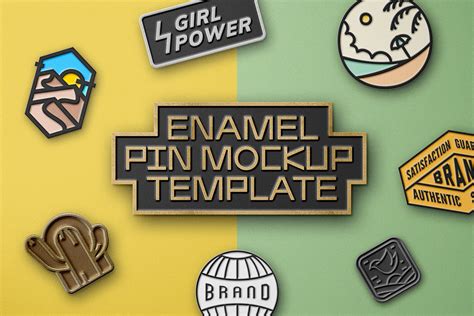 Enamel Pin Mockup Design Cuts