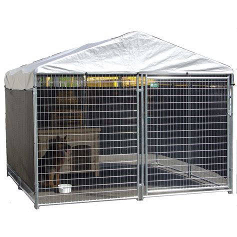 Akc 10 X 10 X 6 Ft Galvanized Dog Kennel Dog Kennels At Hayneedle