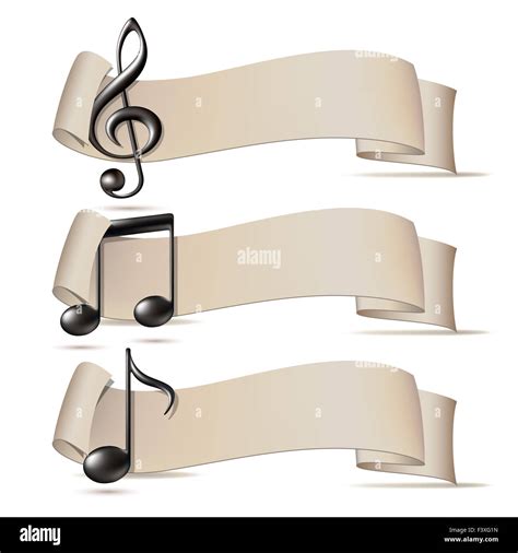 Music Notes Illustration Vector Banner Imágenes Recortadas De Stock Alamy